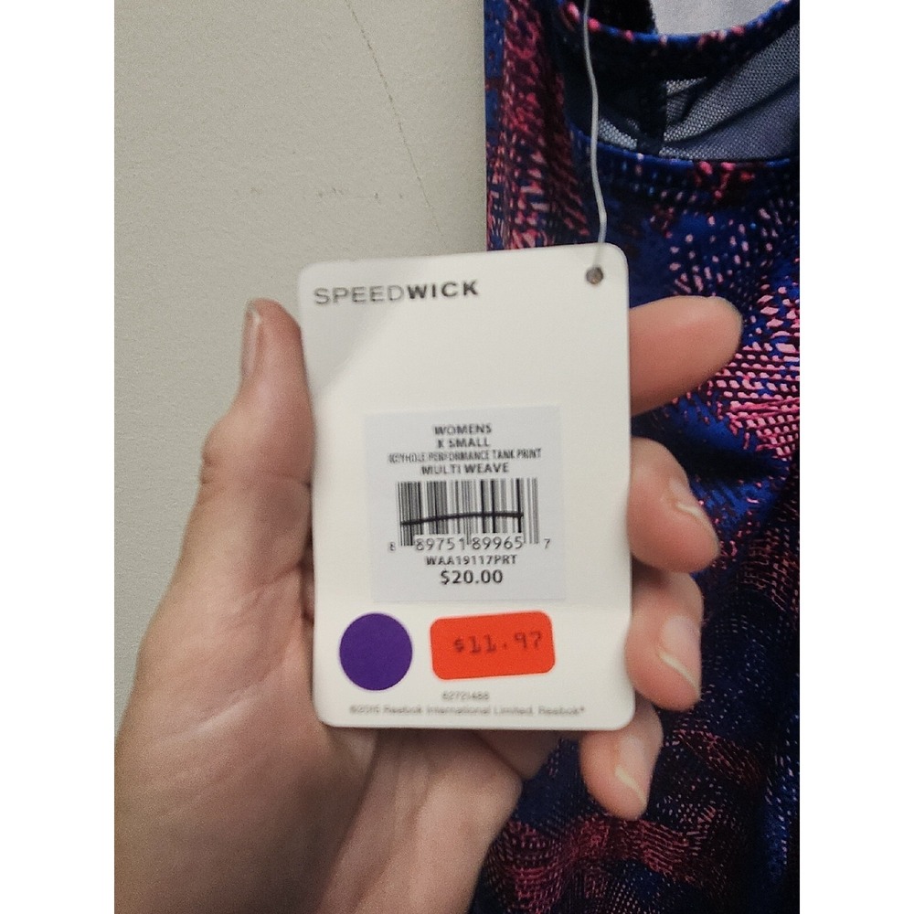 Reebok Women's Tank Top Gym Workout Training Speed Wick Purple Size XS NEW - Picture 5 of 6